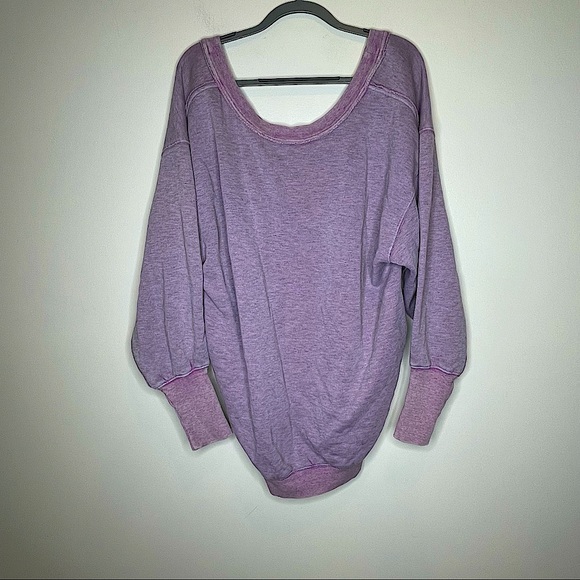 Free People Sweaters - Free People oversized purple sweatshirt NWOT